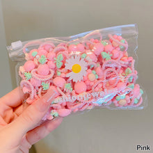Load image into Gallery viewer, 20pcs/bag Cute Children Elastic Hair Bands for Kids Girls Cartoon Bow Scrunchies Hair Rope Sweet Hair Circle Baby Hair Accessories
