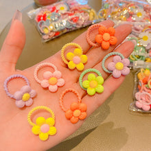 Load image into Gallery viewer, 20pcs/bag Cute Children Elastic Hair Bands for Kids Girls Cartoon Bow Scrunchies Hair Rope Sweet Hair Circle Baby Hair Accessories
