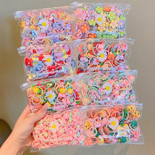 Load image into Gallery viewer, 20pcs/bag Cute Children Elastic Hair Bands for Kids Girls Cartoon Bow Scrunchies Hair Rope Sweet Hair Circle Baby Hair Accessories

