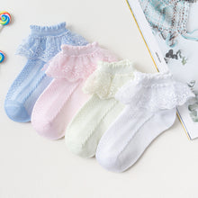 Load image into Gallery viewer, New Summer Baby Girls Kids Mesh Socks Lace Ruffle Frilly Ankle Short Sock Breathable Princess Children Girl Dance Socks
