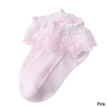 Load image into Gallery viewer, New Summer Baby Girls Kids Mesh Socks Lace Ruffle Frilly Ankle Short Sock Breathable Princess Children Girl Dance Socks
