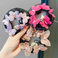 Load image into Gallery viewer, Ballet Latin Dance Hairnet Butterfly Flower Style Daily Body Training Dance Grade Performance Hair Pocket Children's Balls Head Artifact
