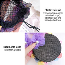 Load image into Gallery viewer, Ballet Latin Dance Hairnet Butterfly Flower Style Daily Body Training Dance Grade Performance Hair Pocket Children's Balls Head Artifact
