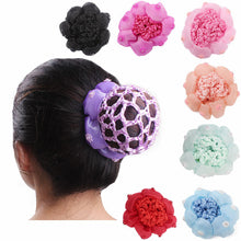 Load image into Gallery viewer, Ballet Latin Dance Children's Pearl Drill Hair Net Daily Body Training Dance Grade Performance Hair Pocket Girls' Balls Head Artifact
