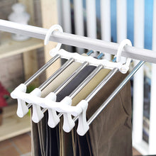Load image into Gallery viewer, 5 in 1 Pants Hanger Trouser Organizer Clother Hanger Closet Storage Multifunction Shelves Organizer Stainless Steel Trouser Hangers
