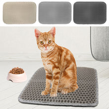 Load image into Gallery viewer, Double-Layer EVA Cat Litter Mat Waterproof Pet Cats Litter Bottom Non-slip Sand Basin Filter Kitten Dog Washable Sand Pad Mat Pet Litter Catcher Mat
