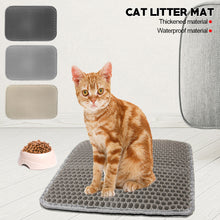 Load image into Gallery viewer, Double-Layer EVA Cat Litter Mat Waterproof Pet Cats Litter Bottom Non-slip Sand Basin Filter Kitten Dog Washable Sand Pad Mat Pet Litter Catcher Mat
