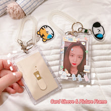 Load image into Gallery viewer, Kpop Photocard Holder Acrylic Credit ID Bank Card Photo Display Holder Bus Subway Card Protective Case Pendant Gift
