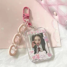 Load image into Gallery viewer, 1inch Kpop Photocard Holder Acrylic Credit ID Bank Card Photo Display Holder Bus Subway Card Protective Case Pendant Gift
