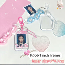 Load image into Gallery viewer, 1inch Kpop Photocard Holder Acrylic Credit ID Bank Card Photo Display Holder Bus Subway Card Protective Case Pendant Gift
