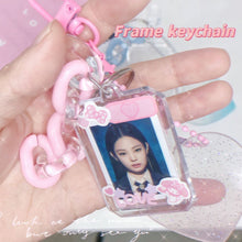 Load image into Gallery viewer, 1inch Kpop Photocard Holder Acrylic Credit ID Bank Card Photo Display Holder Bus Subway Card Protective Case Pendant Gift
