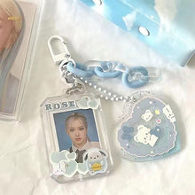Load image into Gallery viewer, 1inch Kpop Photocard Holder Acrylic Credit ID Bank Card Photo Display Holder Bus Subway Card Protective Case Pendant Gift

