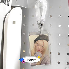 Load image into Gallery viewer, Kpop Photocard Holder Acrylic Credit ID Bank Card Photo Display Holder Bus Subway Card Protective Case Pendant Gift
