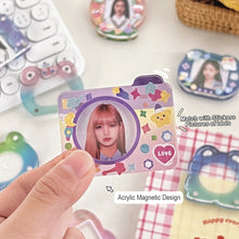 Load image into Gallery viewer, Transparent Acrylic Picture Photo Frame Magnetic Photocard Holder Poster Display Stand DIY Desktop Decoration Ornament

