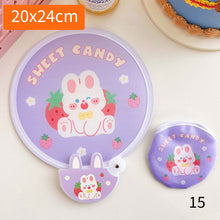 Load image into Gallery viewer, Portable Folding Round Fan With Handle Cartoon Mini Fan Comfortable Grip Fabric Smooth Edges Folding Hand Fan for Home
