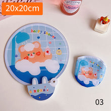 Load image into Gallery viewer, Portable Folding Round Fan With Handle Cartoon Mini Fan Comfortable Grip Fabric Smooth Edges Folding Hand Fan for Home
