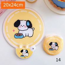 Load image into Gallery viewer, Portable Folding Round Fan With Handle Cartoon Mini Fan Comfortable Grip Fabric Smooth Edges Folding Hand Fan for Home
