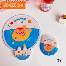 Load image into Gallery viewer, Portable Folding Round Fan With Handle Cartoon Mini Fan Comfortable Grip Fabric Smooth Edges Folding Hand Fan for Home
