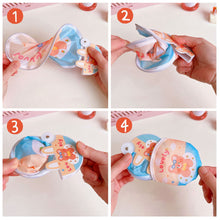 Load image into Gallery viewer, Portable Folding Round Fan With Handle Cartoon Mini Fan Comfortable Grip Fabric Smooth Edges Folding Hand Fan for Home

