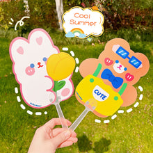 Load image into Gallery viewer, INS Cute Cartoon Hand Fan Mini Portable Plastic Fan In Summer Outdoor Activity Kids Students Gifts
