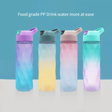 Load image into Gallery viewer, 600ml Space Cup Star Anise Cup Angular Gradient Tote Straw Cup Outdoor Leakproof Sports Travel Kettle Drinking Cup Water Bottle
