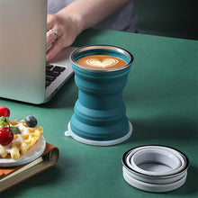 Load image into Gallery viewer, Portable Silicone Folding Water Cup With Lid and Lanyard Heat Resistant Telescopic Collapsible Foldable Mug For Travel Camping
