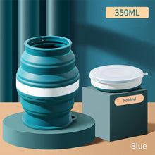 Load image into Gallery viewer, Portable Silicone Folding Water Cup With Lid and Lanyard Heat Resistant Telescopic Collapsible Foldable Mug For Travel Camping
