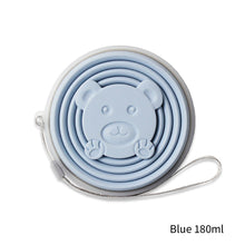 Load image into Gallery viewer, Portable Silicone Folding Water Cup With Lid and Lanyard Heat Resistant Telescopic Collapsible Foldable Mug For Travel Camping
