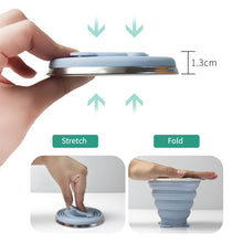 Load image into Gallery viewer, Portable Silicone Folding Water Cup With Lid and Lanyard Heat Resistant Telescopic Collapsible Foldable Mug For Travel Camping
