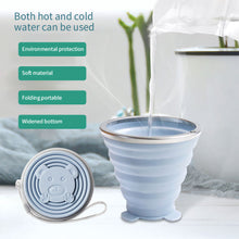Load image into Gallery viewer, Portable Silicone Folding Water Cup With Lid and Lanyard Heat Resistant Telescopic Collapsible Foldable Mug For Travel Camping
