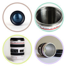 Load image into Gallery viewer, 350ml Creative Camera Mug Cup EF24-105mm Coffee Lens Mug Stainless Steel Mini Tea Mug Water Drinkware Gifts
