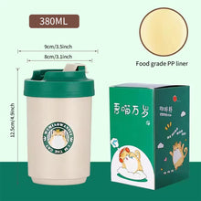 Load image into Gallery viewer, 380ml/480ml Portable 304 Stainless Steel/PP Liner Double Layer Coffee Mug Tea Milk Cup Thermos Bottle for Car Home Office School
