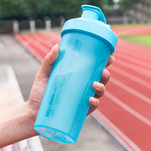 Load image into Gallery viewer, 600ml Portable Protein Powder Shaker Bottle Leak Proof Sports Mixing Cup Water Bottle for Gym Fitness Training with Scale
