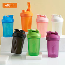 Load image into Gallery viewer, 400ml Portable Protein Powder Shaker Bottle Leak Proof Sports Mixing Cup Water Bottle for Gym Fitness Training with Scale
