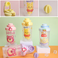 Load image into Gallery viewer, 500ml Cute Cartoon Protein Powder Shaker Bottle Leak Proof Sports Mixing Cup Water Bottle with Scale for Students Children Girls
