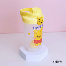 Load image into Gallery viewer, 500ml Cute Cartoon Protein Powder Shaker Bottle Leak Proof Sports Mixing Cup Water Bottle with Scale for Students Children Girls
