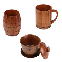 Load image into Gallery viewer, Sour Jujube Wooden Handmade Water Coffee Mug Big Belly Cup Tea Beer Juice Milk Mugs Drink Cups With Handle Kitchen Bar Drinkware

