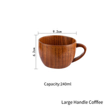 Load image into Gallery viewer, Sour Jujube Wooden Handmade Water Coffee Mug Big Belly Cup Tea Beer Juice Milk Mugs Drink Cups With Handle Kitchen Bar Drinkware
