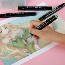 Load image into Gallery viewer, 24/30/36/48 Colors Sketching Marker Set Double Head Paint Pens Dual Brush Set for Calligraphy Painting Drawing DIY Graffiti Art Supplies

