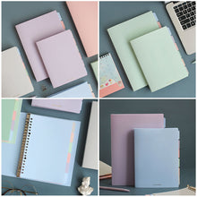 Load image into Gallery viewer, A5/B5 Morandi Loose Leaf Notebook PP Cover Binder 60 Sheets Line Refillable Office School Journal Supplies Stationery
