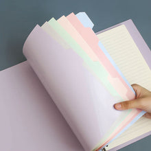 Load image into Gallery viewer, A5/B5 Morandi Loose Leaf Notebook PP Cover Binder 60 Sheets Line Refillable Office School Journal Supplies Stationery
