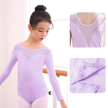 Load image into Gallery viewer, Children's Dance Costume Summer Long Sleeved Dance Costume Breathable Mesh Splicing Dance Training Clothes
