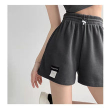 Load image into Gallery viewer, Summer Thin Loose Fitting Sports Shorts Casual High Waisted Straight Elastic Waist Shorts for Women
