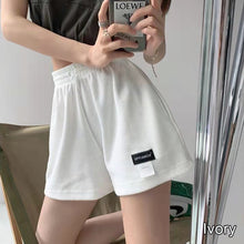 Load image into Gallery viewer, Summer Thin Loose Fitting Sports Shorts Casual High Waisted Straight Elastic Waist Shorts for Women
