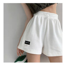 Load image into Gallery viewer, Summer Thin Loose Fitting Sports Shorts Casual High Waisted Straight Elastic Waist Shorts for Women
