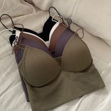 Load image into Gallery viewer, Women Solid Color Suspender Vest Sexy Navel Crop Tops Anti Glare Bra Pad Integrated Vest Summer Slim-fit Short Vest
