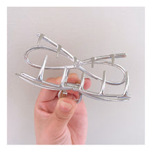 Load image into Gallery viewer, Simple Silver Bow Hairpin Hair Claw Clip Temperamental Alloy Headwear Hair Clip Hair Accessory for Women
