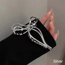 Load image into Gallery viewer, Temperamental Alloy Bow Hairpin Hair Claw Clip Simple Silver Gold Headwear Hair Clip Hair Accessory
