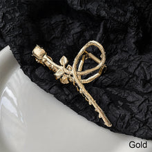 Load image into Gallery viewer, Elegant Rose Alloy Hairpin Fashion Temperamental Flower Hair Claw Clip Headwear Hair Accessory for Women
