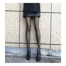 Load image into Gallery viewer, Thin Pantyhose Love Butterfly Polka Dot Jacquard Stockings Comfortable Breathable Sexy Black White Thin Stockings for Women
